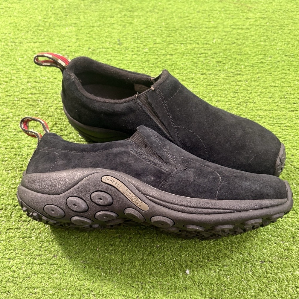 Merrell Jungle Moc Slip-On Shoes US 8.5 Women's Black Suede Shoes
